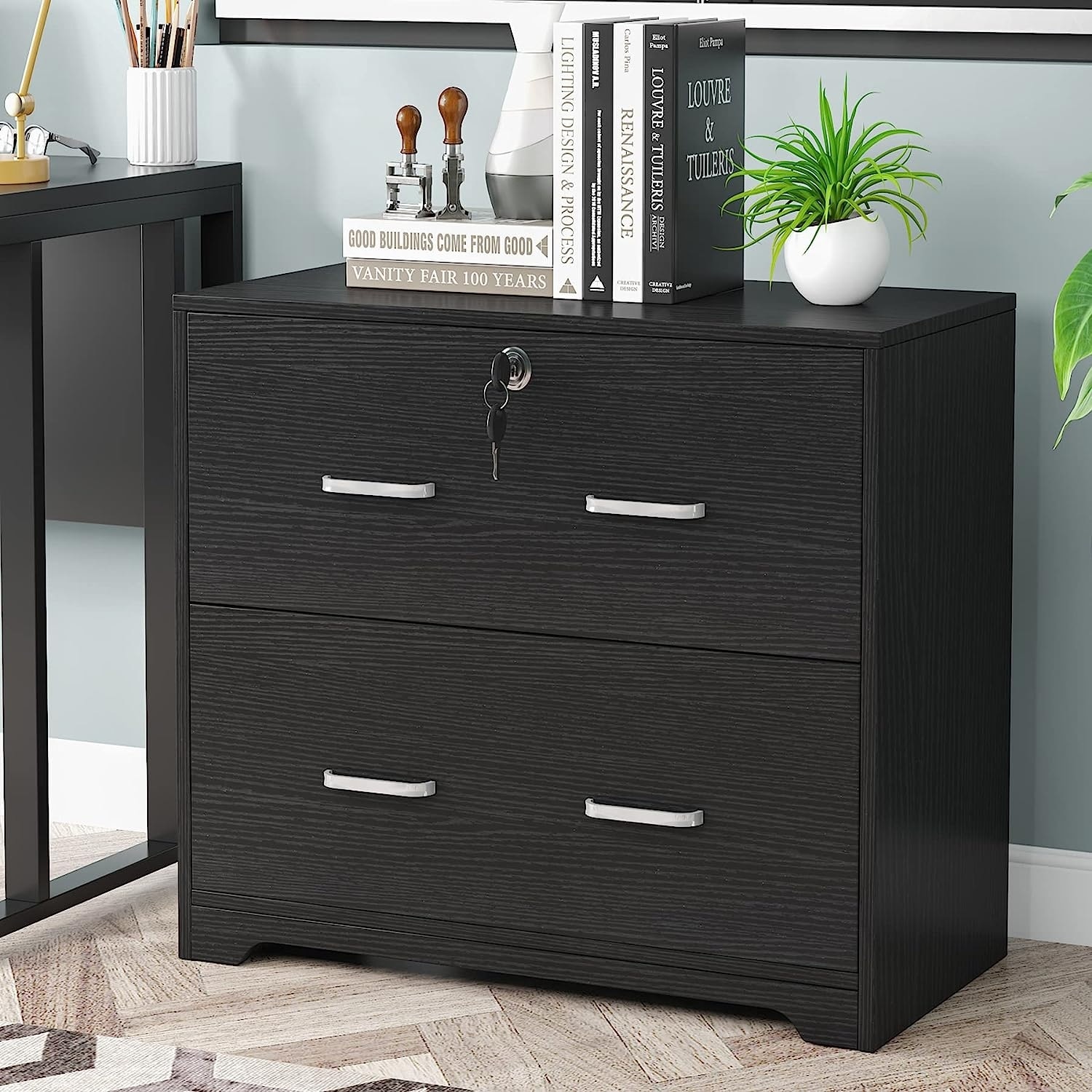Lateral legal top file cabinet