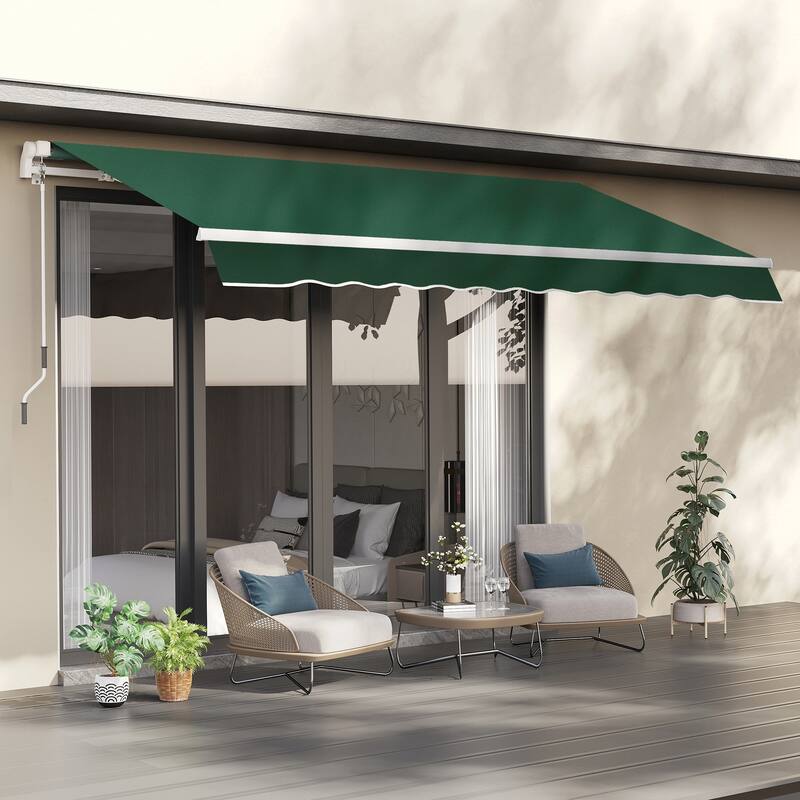 141.8"L x 98.5"W Wall Mounted Terrace Retractable Awning