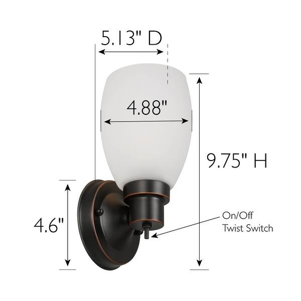 Lydia Oil Rubbed Bronze Dimmable Wall Sconce