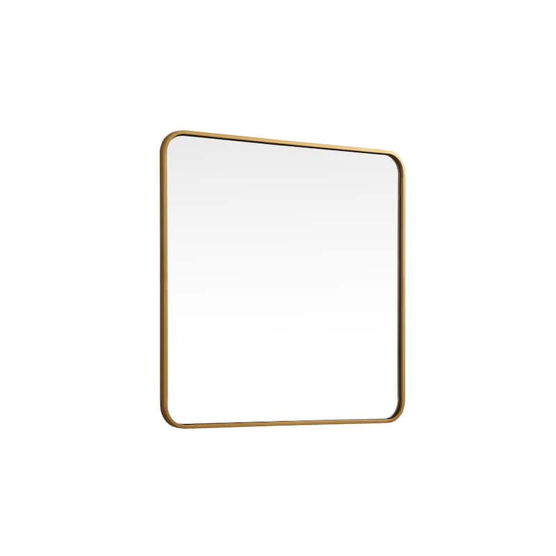 Indigo Home Soft corner metal square mirror 30x30 inch