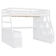 preview thumbnail 14 of 15, Impression & Beautiful Full Playhouse Loft Bed with 7 Drawers 2 Shelves and Desk, Sturdy Construction & Unique Design, White