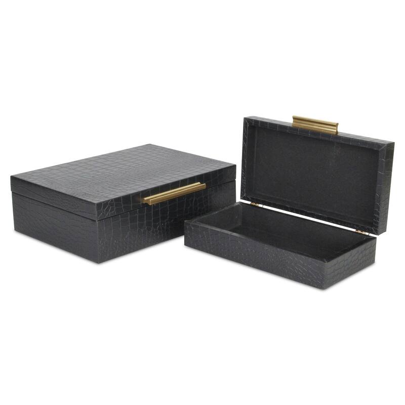 Lusan Black Vinyl Decorative Box Set