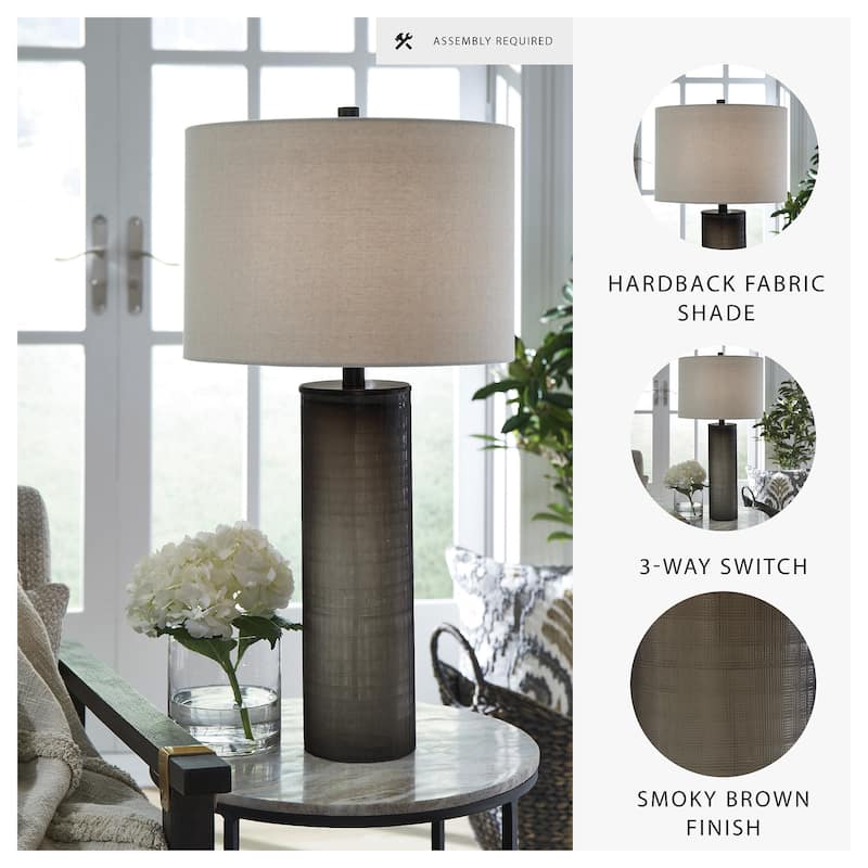 Signature Design by Ashley Dingerly Brown Table Lamp - 14"W x 14"D x 28"H