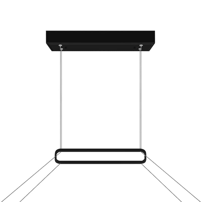 Himalayas Integrated LED Black Chandelier