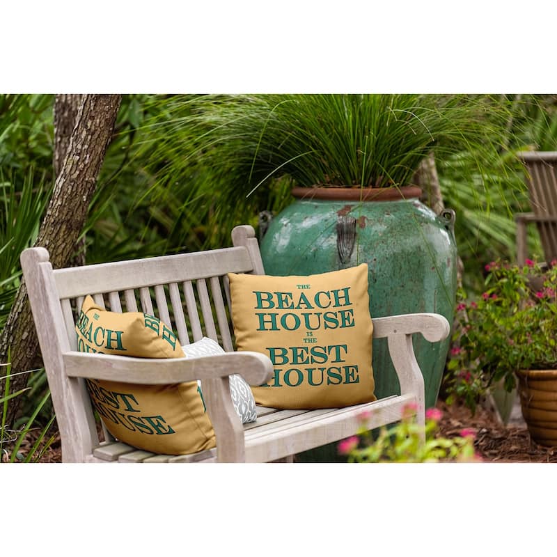 Beach House Best House Polyester Indoor/Outdoor Pillow
