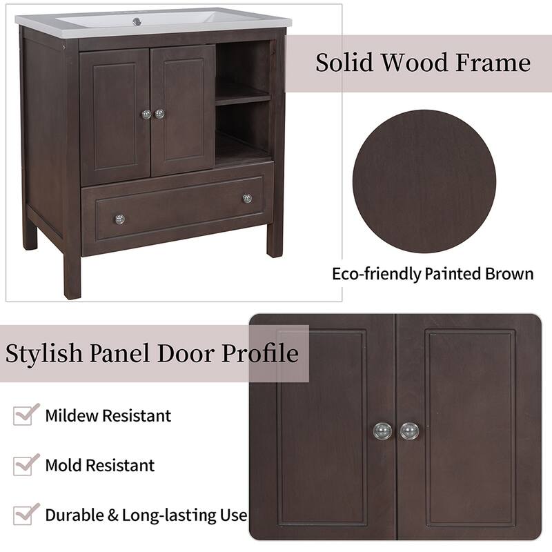 Modern Style Freestanding Mounting Bathroom Vanity Base Only