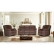 preview thumbnail 21 of 50, Modern 3-Piece Manual Reclining Living Room Sofa Set with Dropdown Table and Console Recliner+Recliner+Sofa - Brown