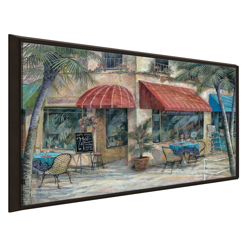 "Cafe of the Arts" by Ruane Manning Print on Floating Canvas