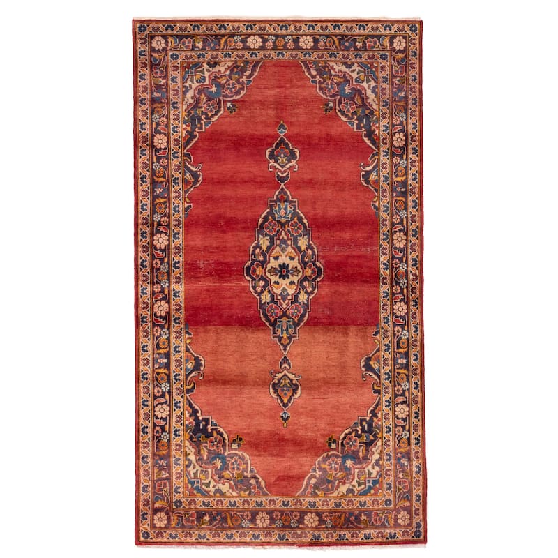 ECARPETGALLERY Hand-knotted Anadol Vintage Red Wool Rug - 3'9 x 6'11