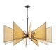 preview thumbnail 1 of 6, Varaluz Machina Chandelier - Matte Black/Sulihiya 73"W x 41.5"H