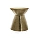 preview thumbnail 9 of 17, 20"L Metal Drum Accent Table with Hammered Design, Contemporary Side, End, and Nightstand Table for Living Room and Bedroom