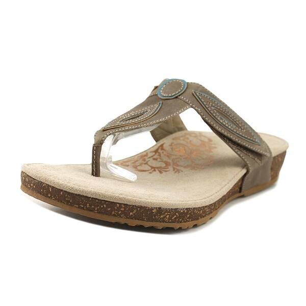 Shop Aetrex Terri Women Open Toe Synthetic Gray Thong Sandal
