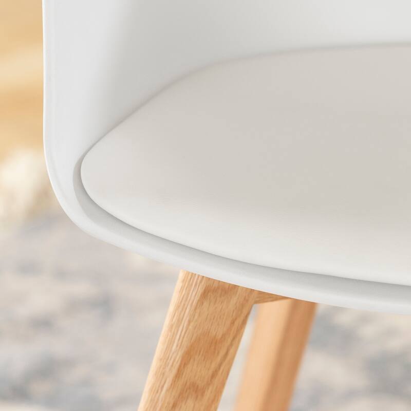 Flam Set of 2 Dinning Chair with Beech Wood Legs