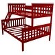 preview thumbnail 10 of 14, Pine Twin over Full Mission Bunkbed Tractor Red