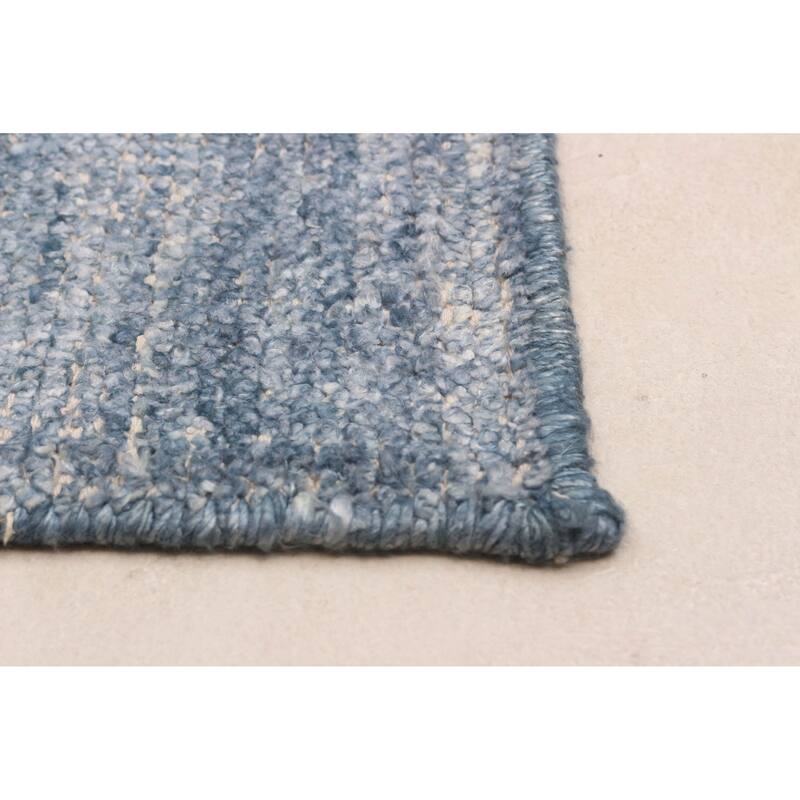 ECARPETGALLERY Hand-knotted Loreto Blue Silk Rug - 9'10 x 14'10