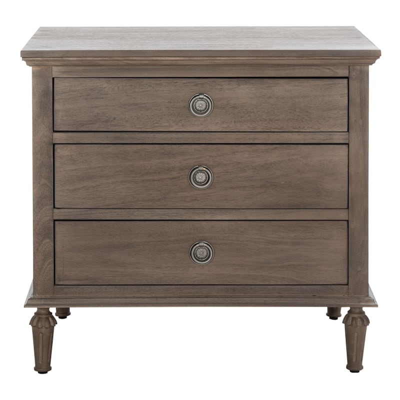 SAFAVIEH Couture Firyal 3-Drawer Wood Nightstand
