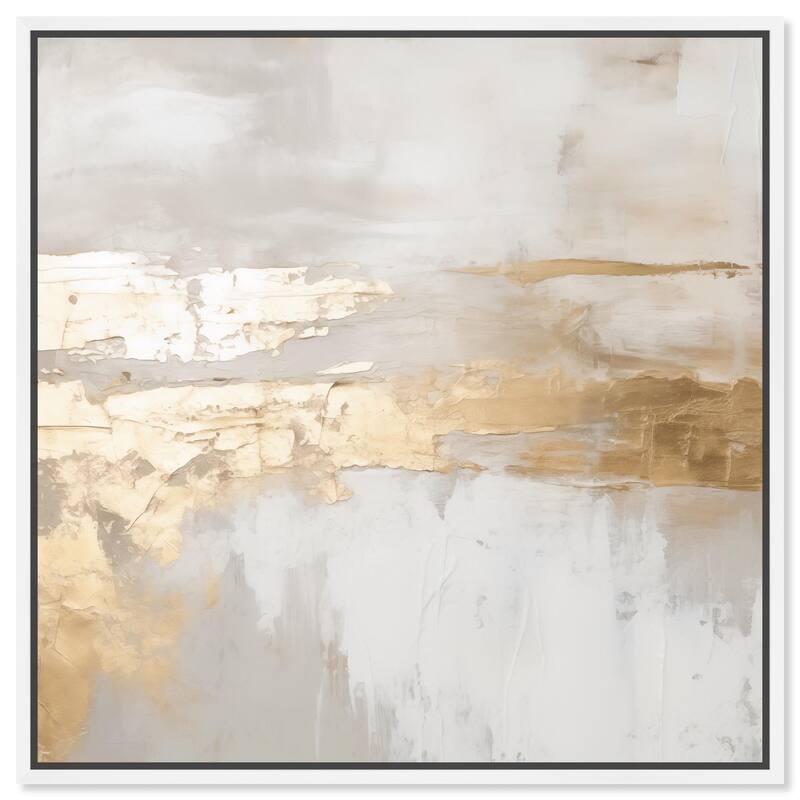 Melted Goldscape II Canvas by Art Remedy - White - 30" x 30"