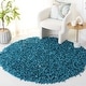 preview thumbnail 125 of 136, SAFAVIEH Handmade Leather Shag Carlijn Modern Decorative Rug 4' Round - Light Blue - Round