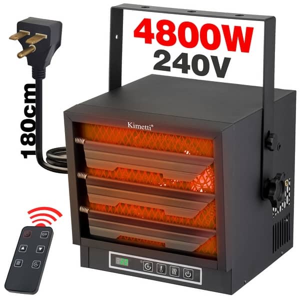 slide 2 of 26, 4800/7500/8500/10000-Watt 240V Electric Garage Space Heater Black