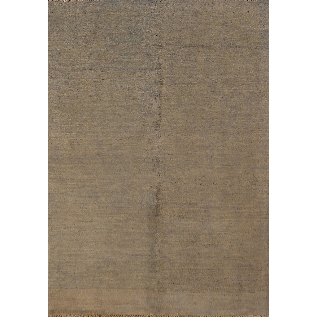 Modern Gabbeh Oriental Rug Hand-Knotted Multi-Color Wool Carpet - 2'9" x 3'10"