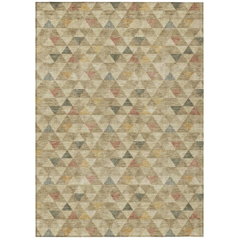 HomeRoots Geometric Transitional Rectangle Outdoor Rug