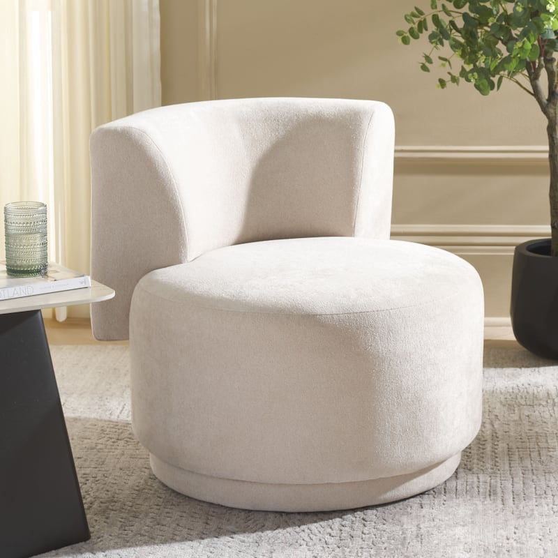 SAFAVIEH Rhyt Modern Accent Chair (Fully Assembled) - 29"W x 31"D x 28"H - Beige