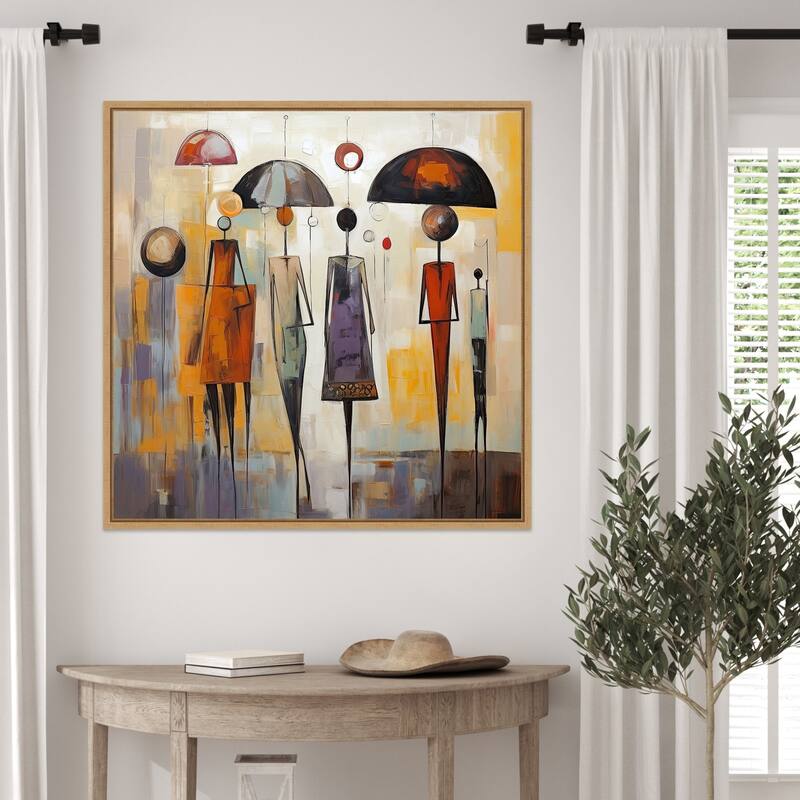 Shaped in the Rain by Tradelink inhouse artist Framed Canvas Wall Art Print