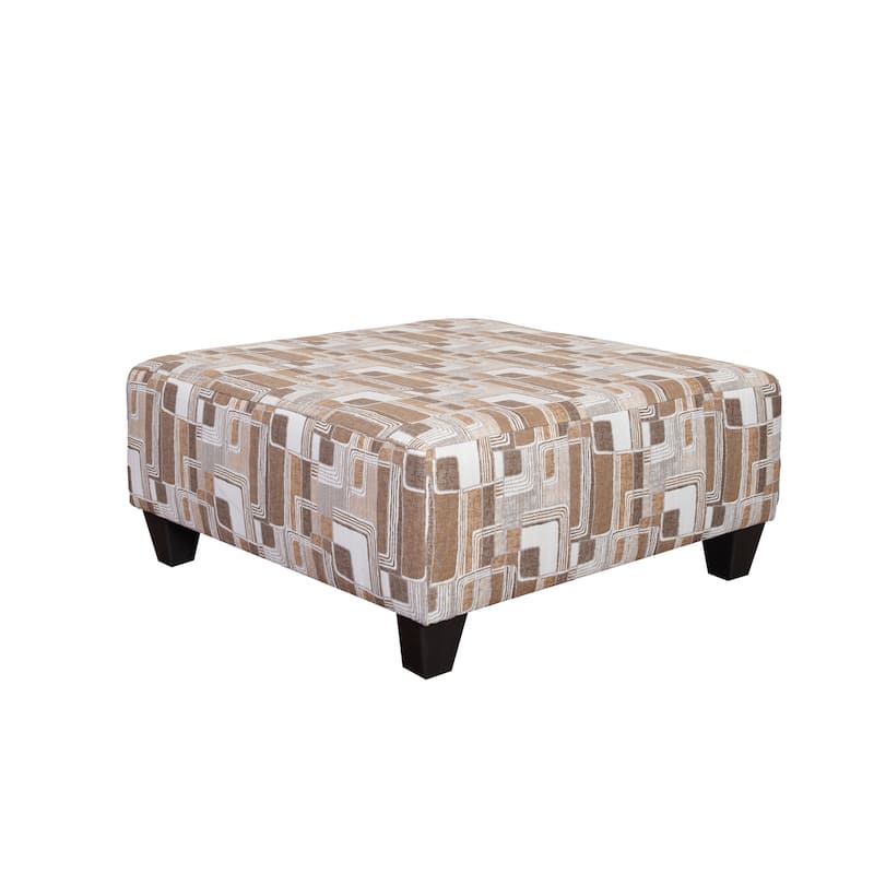 Roundhill Nexus Geometric Accent Cocktail Ottoman