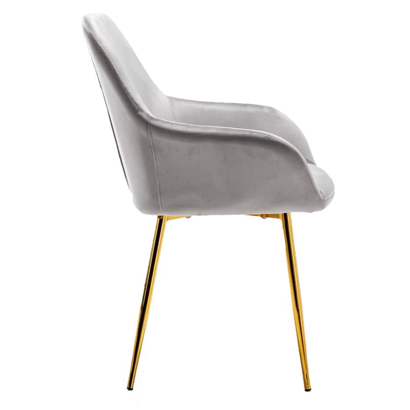 Tasmia Premium Emerald Accent Bucket Upholstered Dining Chairs (Set of 2)