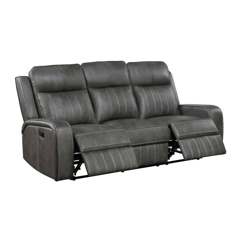 Forrest 3-piece Grey Motion Reclining Sofa Set