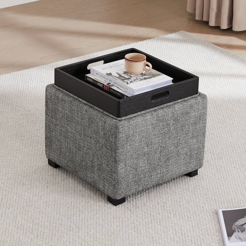 Spruce & Spring Ethan Storage Stool Ottoman