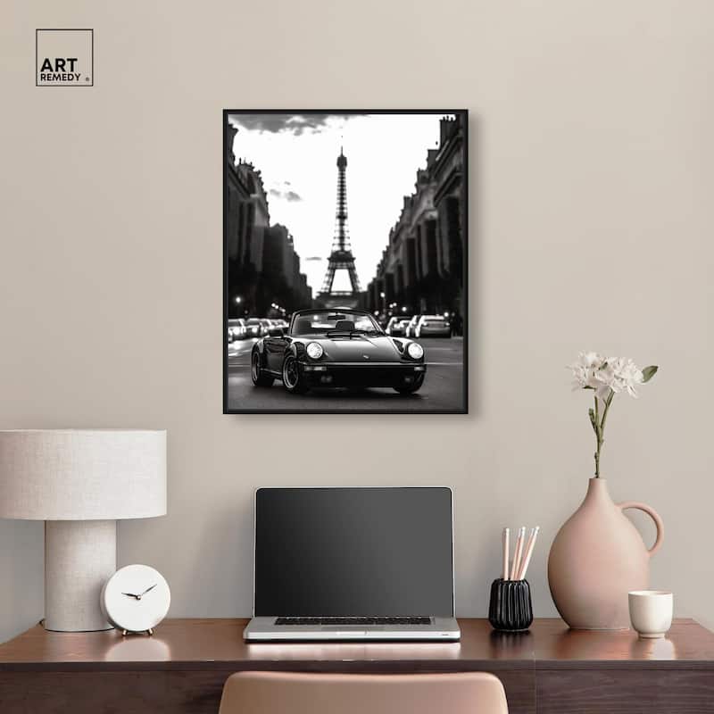 Street Scene with Porsche Canvas by Art Remedy