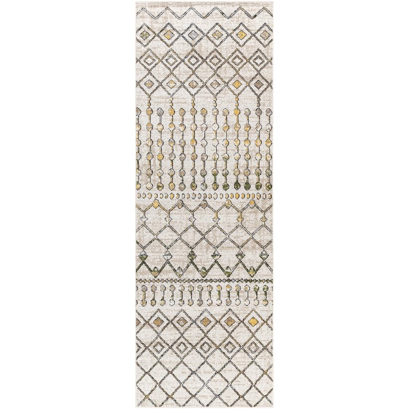 Livabliss Lavadora Bohemian Diamond Washable Area Rug