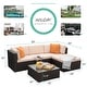 preview thumbnail 35 of 59, Homall 5 Pieces Patio Furniture Sets Outdoor Sectional Sofa Manual Weaving Rattan