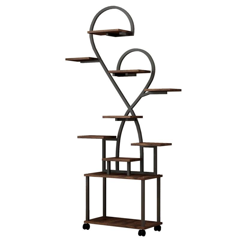 Plant Stand with Grow Lights, Tiered Indoor Plant Shelf, Metal Plant Flower Holder Stand, S-Shaped Plant Rack for Home, Patio
