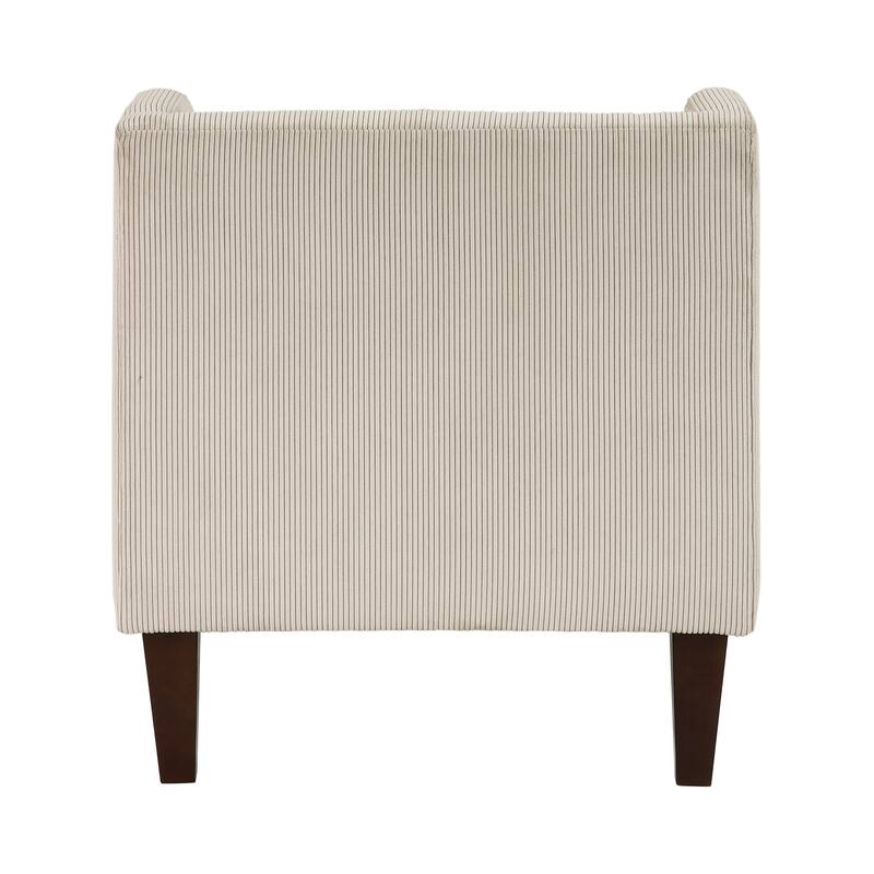 Clara 27.5" Corduroy Fabric Accent Chair - Matching Pillow