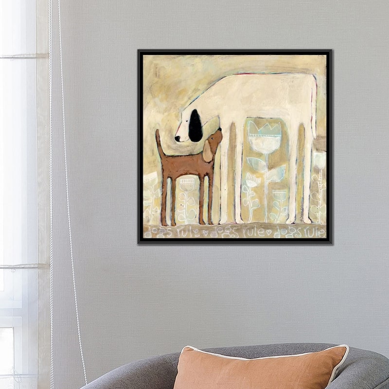 iCanvas "Dogs Rule" by Teresa Kogut Framed Canvas Print