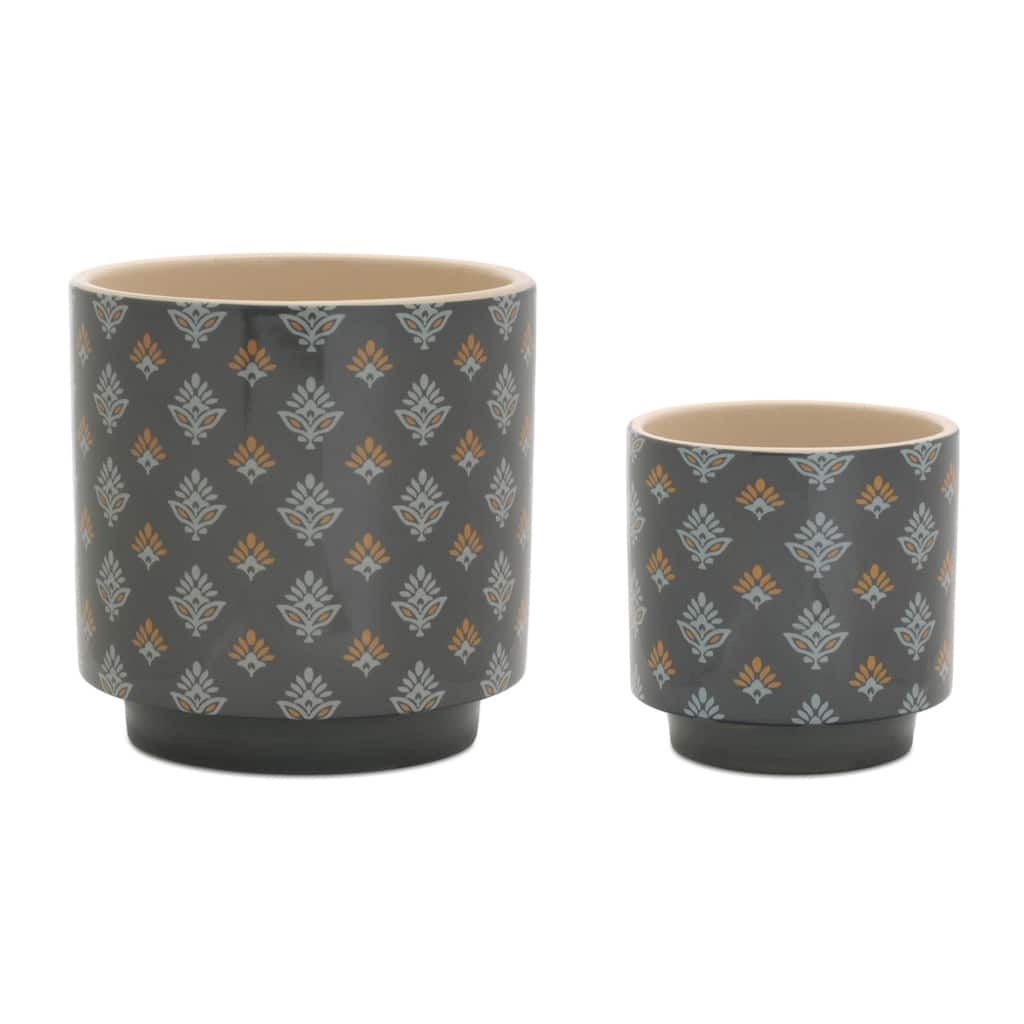 Mini Floral Pattern Planter (Set of 2)
