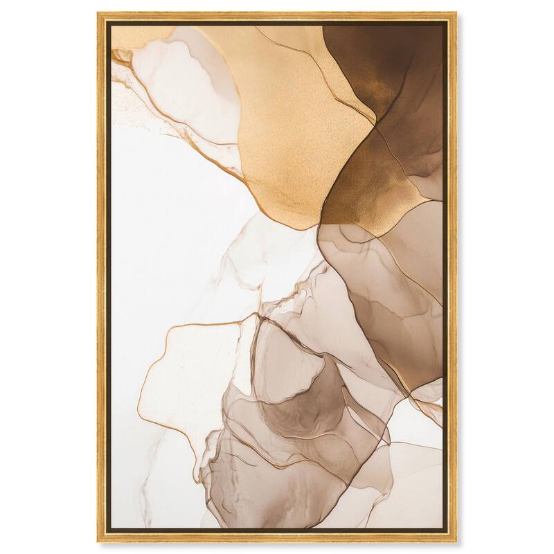 Sepia Silk Streams Canvas by Art Remedy - 30" x 45" - Gold