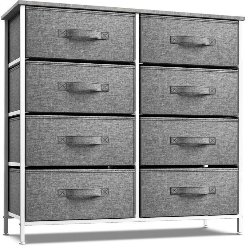 Dresser with 8 Drawers - Grey - 8-drawer