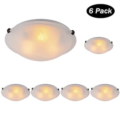 C Cattleya Flush Mount Ceiling Light with Clouded Glass