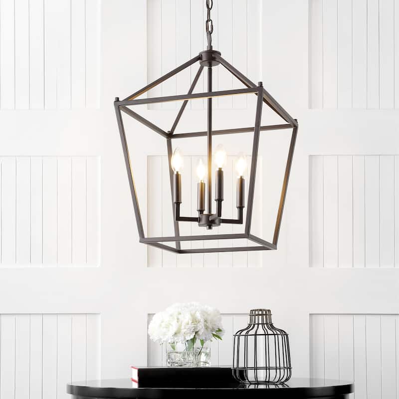 Marion Lantern Metal LED Pendant, by JONATHAN Y
