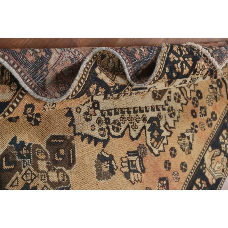 Bakhtiari Persian Vintage Area Rug Handmade Wool Carpet - 5'1" x 9'11"
