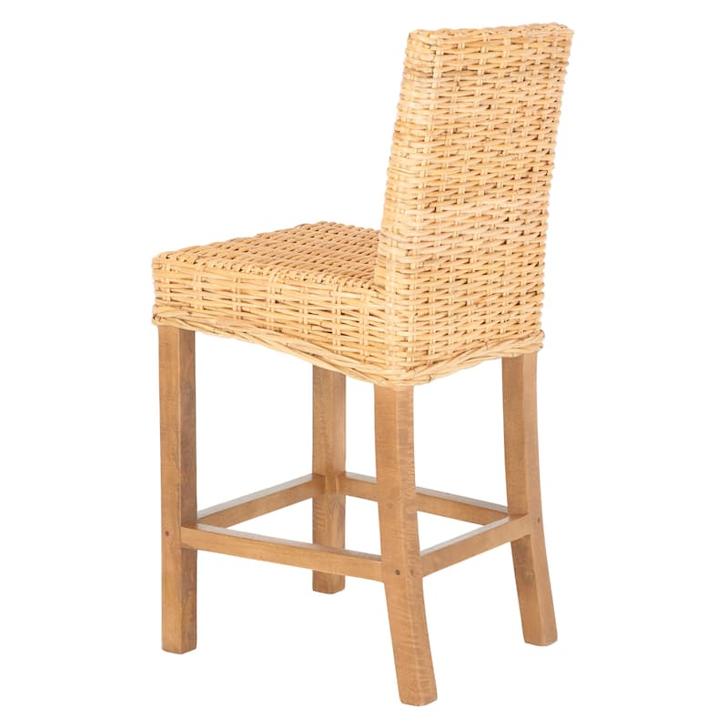 SAFAVIEH Tobie Rattan 23.6-inch Counter Stool