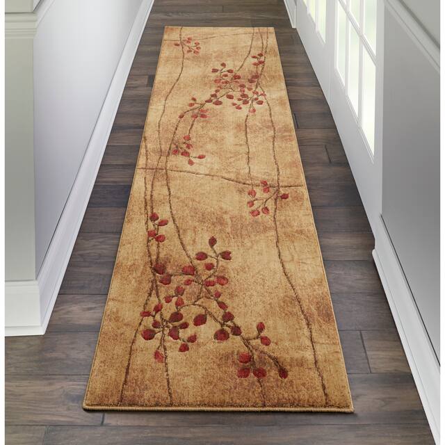 Copper Grove Oxford Floral Area Rug - Latte - 2' x 5'9" Runner