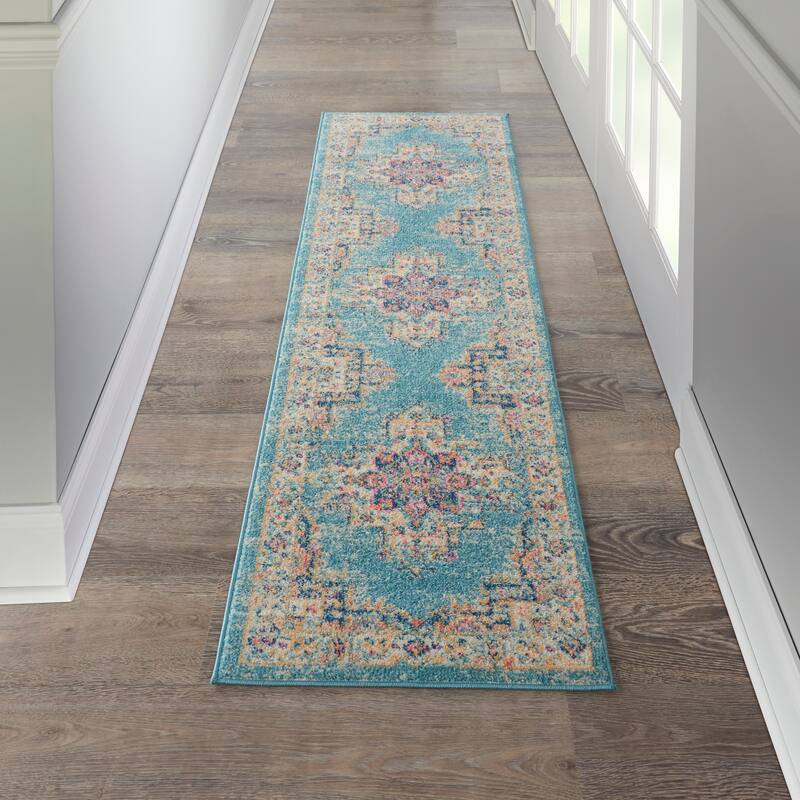 Porch & Den Dobbin Vintage Persian Medallion Farmhouse Area Rug