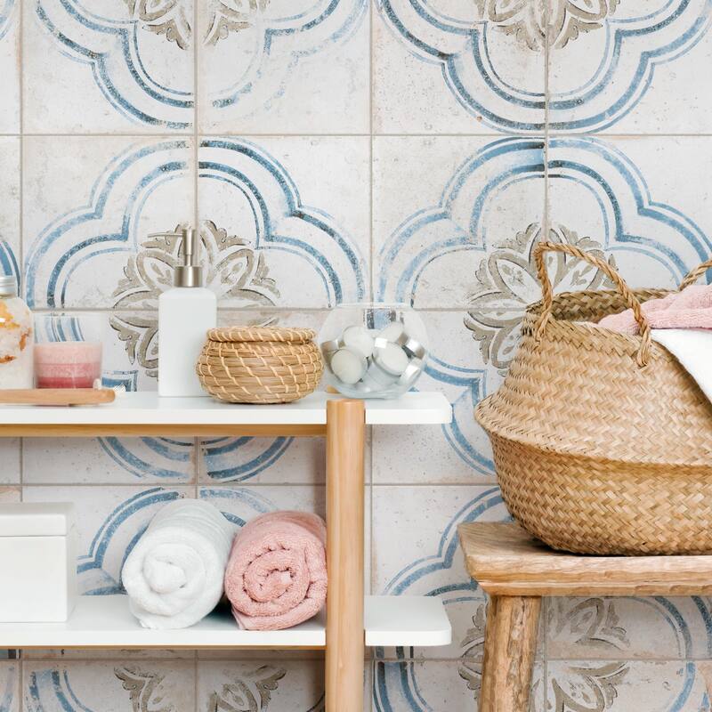 Merola Tile Kings Root Blossom 17-5/8" x 17-5/8" Ceramic Floor and Wall Tile