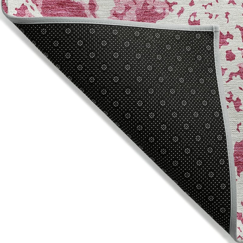 Machine Washable Indoor/ Outdoor Abstract Modern Chantille Rug