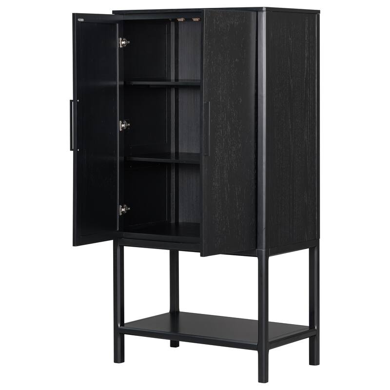 Sophisticated Oak Veneer Cabinet With Multiple Storage Functions,Suitable For Study,Entryway,Hallway,Living Room,Foyer