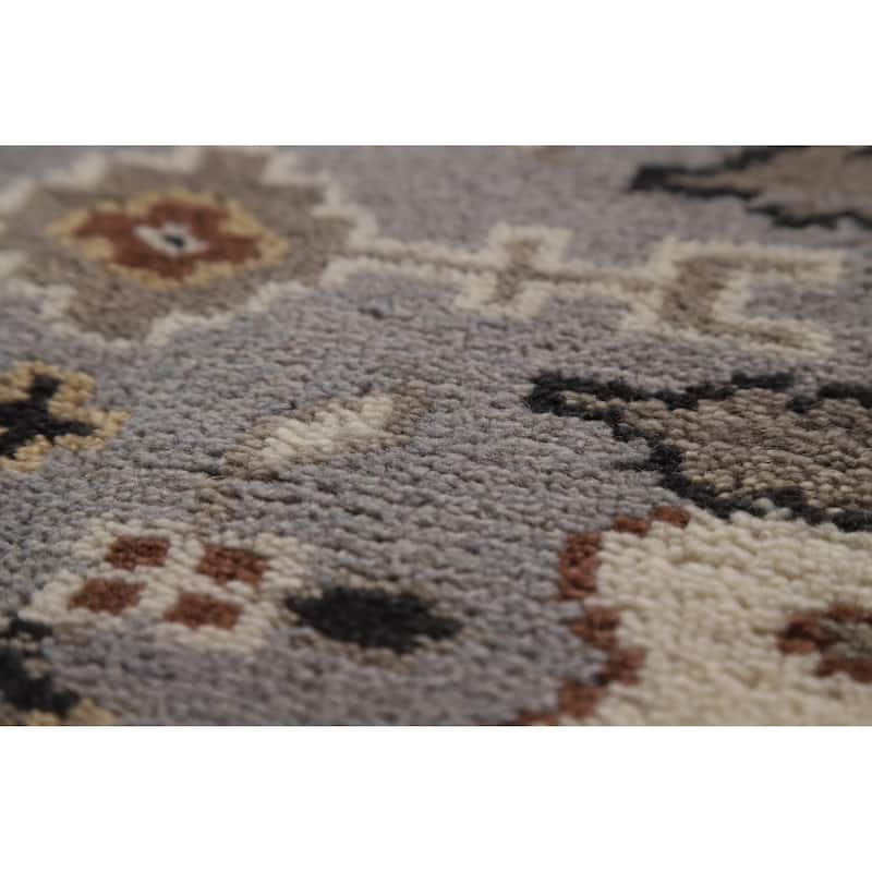 Gray Oushak Oriental Accent Rug Handmade Wool Carpet - 4'2"x 5'11"